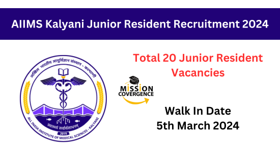 Join AIIMS Kalyani Junior Resident Recruitment 2024! Explore 20 Vacancies in a dynamic environment. Contribute to healthcare excellence with cutting-edge technology and compassionate patient care. Apply now.