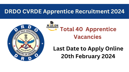 Join DRDO CVRDE Apprentice Recruitment 2024 for 40 Posts! Explore meaty opportunities to apprentice. Apply Now for a flavorful career journey!