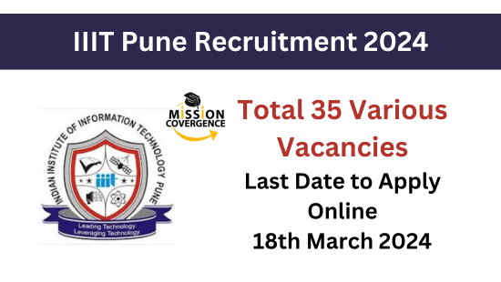 Exciting opportunity at IIIT Pune Recruitment 2024! 35 posts available for dynamic individuals. Join a vibrant team in a leading institute. Apply now for a fulfilling career in education and innovation.