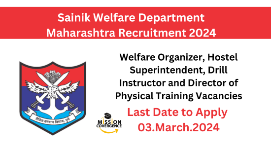 Exciting opportunity at Sainik Welfare Department Maharashtra Recruitment 2024! Join us now for a fulfilling career in serving veterans and their families. Apply today and contribute to noble endeavors.