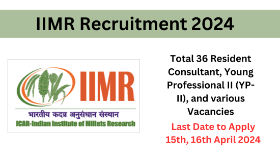 IIMR Recruitment 2024 Notification for 36 Posts, Apply Now